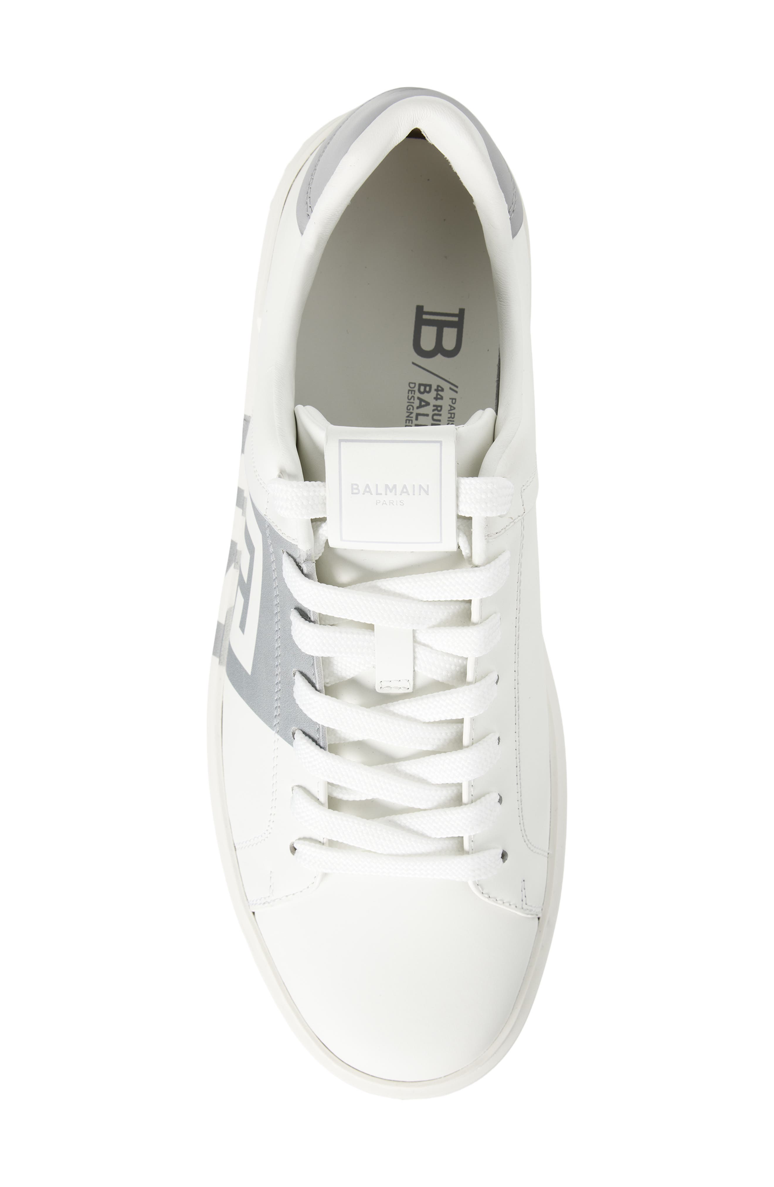 Balmain B-Court Trainers, Alternate, color, Yad Grey/White