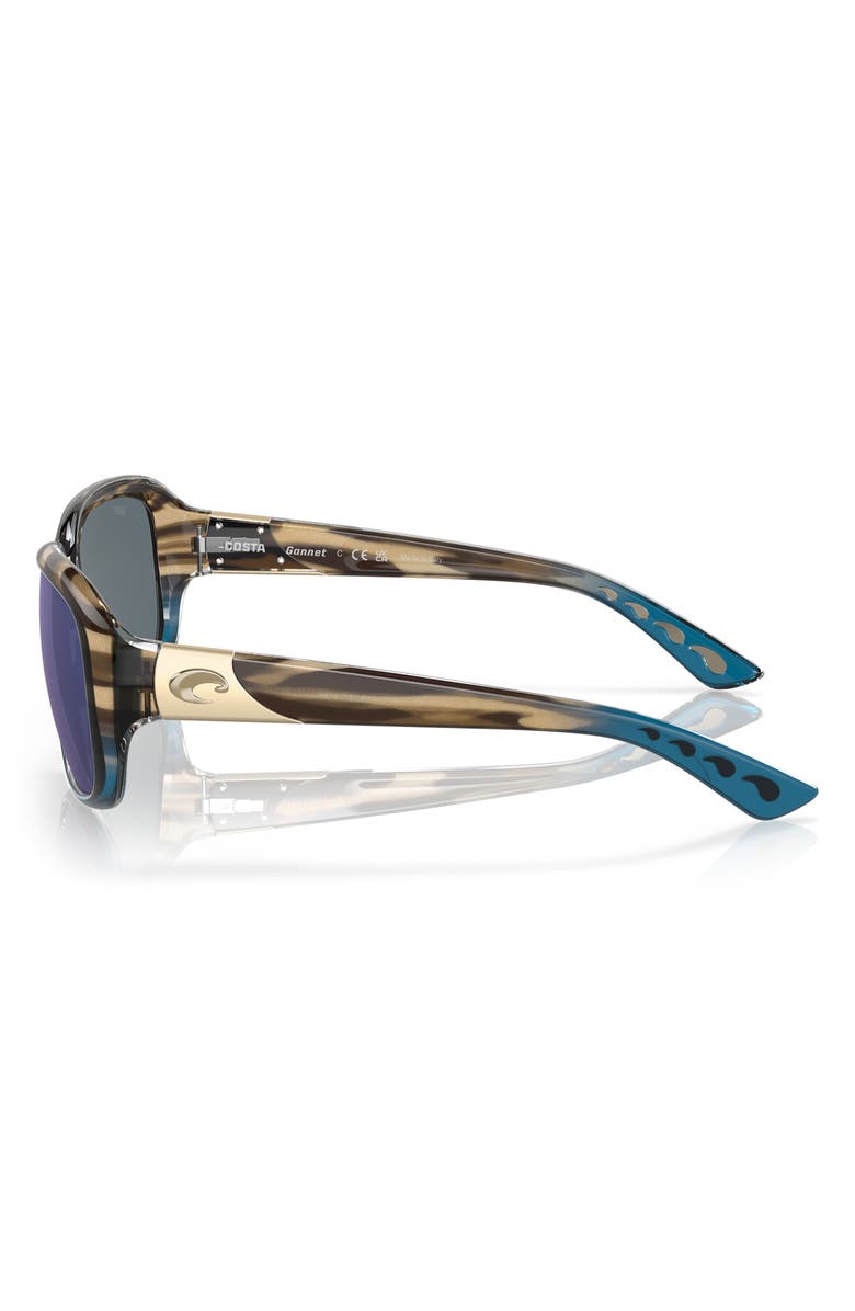 Costa Del Mar Gannet 58mm Mirrored Polarized Pillow Sunglasses, Alternate, color, 