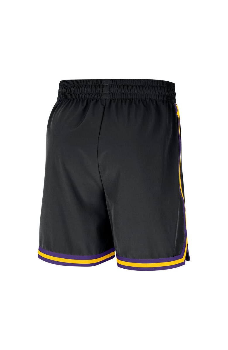 Nike Men's Nike Black Los Angeles Lakers Authentic Practice DNA Woven Performance Shorts, Alternate, color, Black