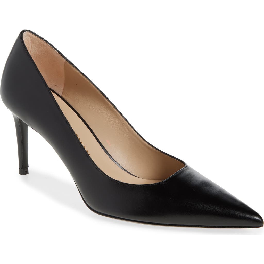 Stuart Weitzman 'Stuart Power 75 Pointed Toe Pump in Black  product