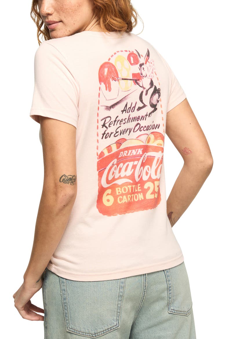 Coca-Cola Graphic T-Shirt, Alternate, color, CHINTZ ROSE