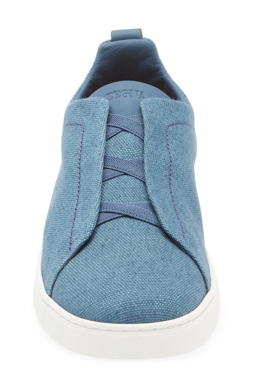 Zegna Triple Stitch™ Low Top Sneaker In Blue