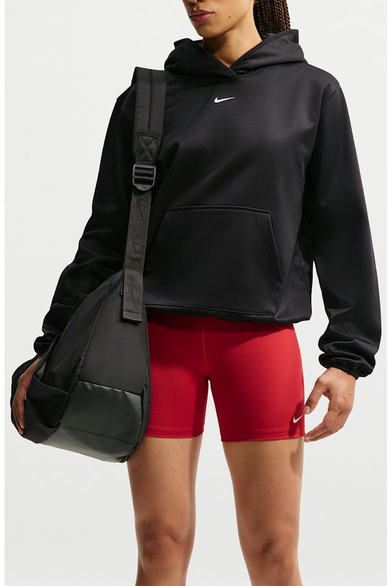 Studio Fleece Therma-FIT Hoodie, Main, color, BLACK/ WHITE