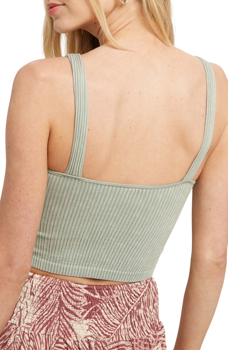 WISHLIST Seamless Rib Bralette, Alternate, color, Sage