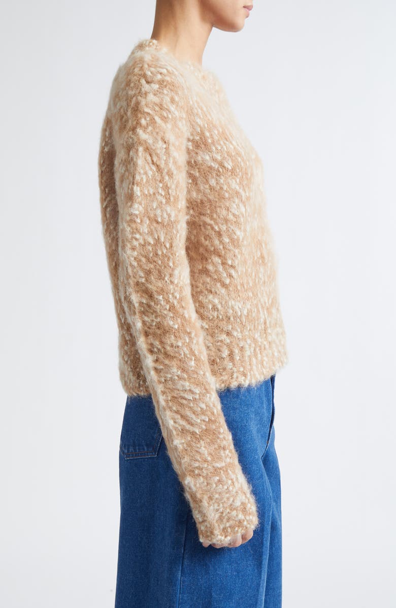 Marni Brushed Crewneck Sweater, Alternate, color, Caramel