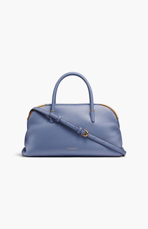 Satin Leather Satchel