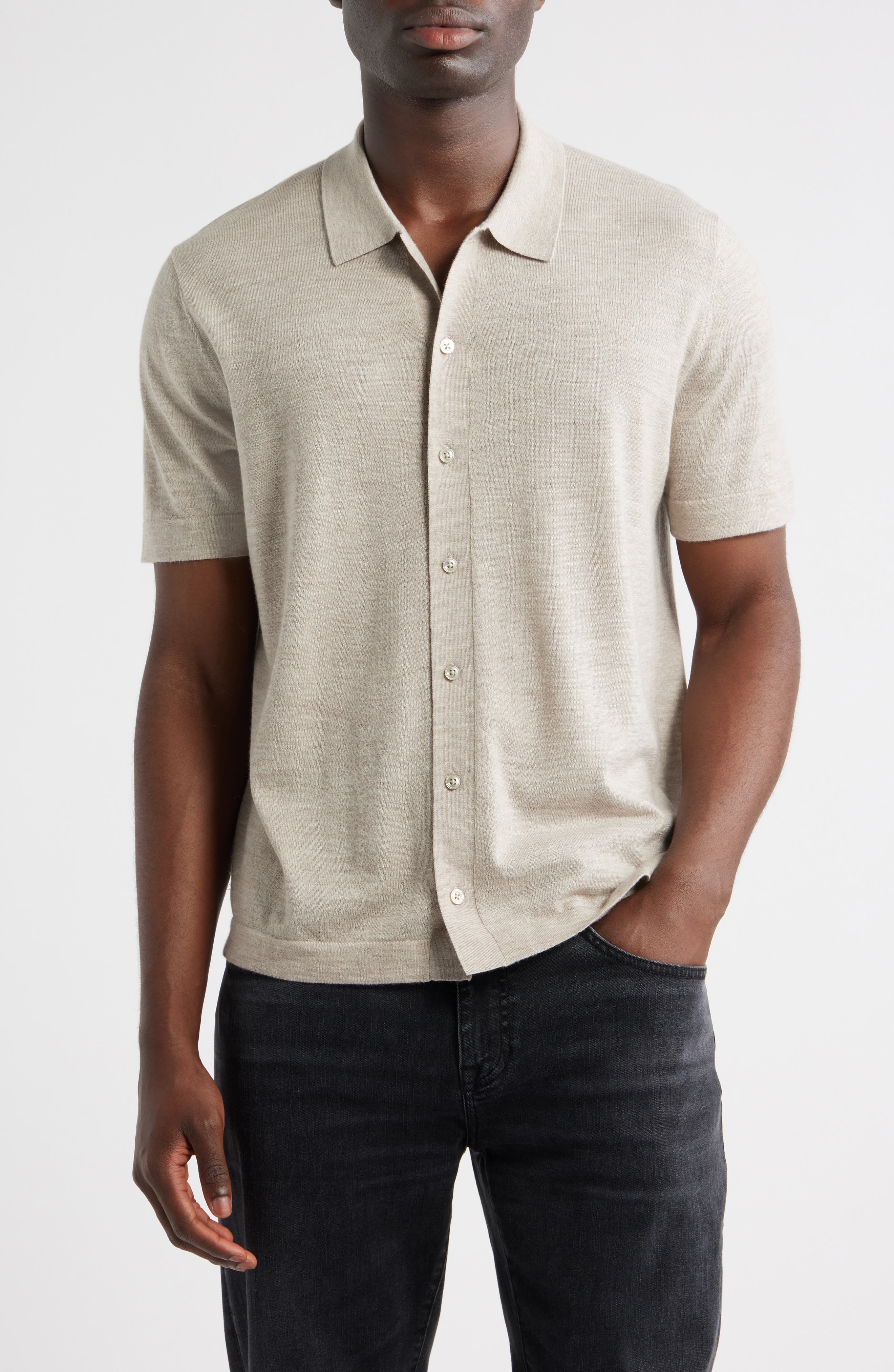 Nordstrom Short Sleeve Button Front Cardigan