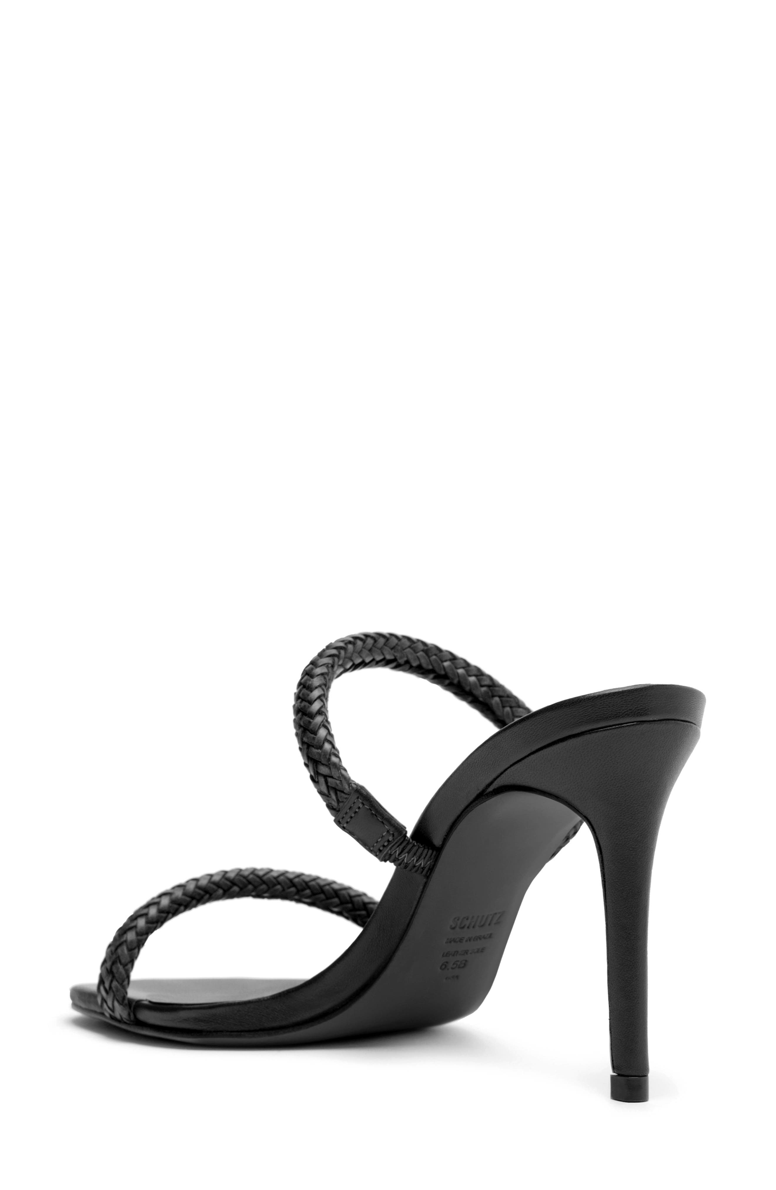 Schutz Taliah Woven Strap Slide Sandal, Alternate, color, 