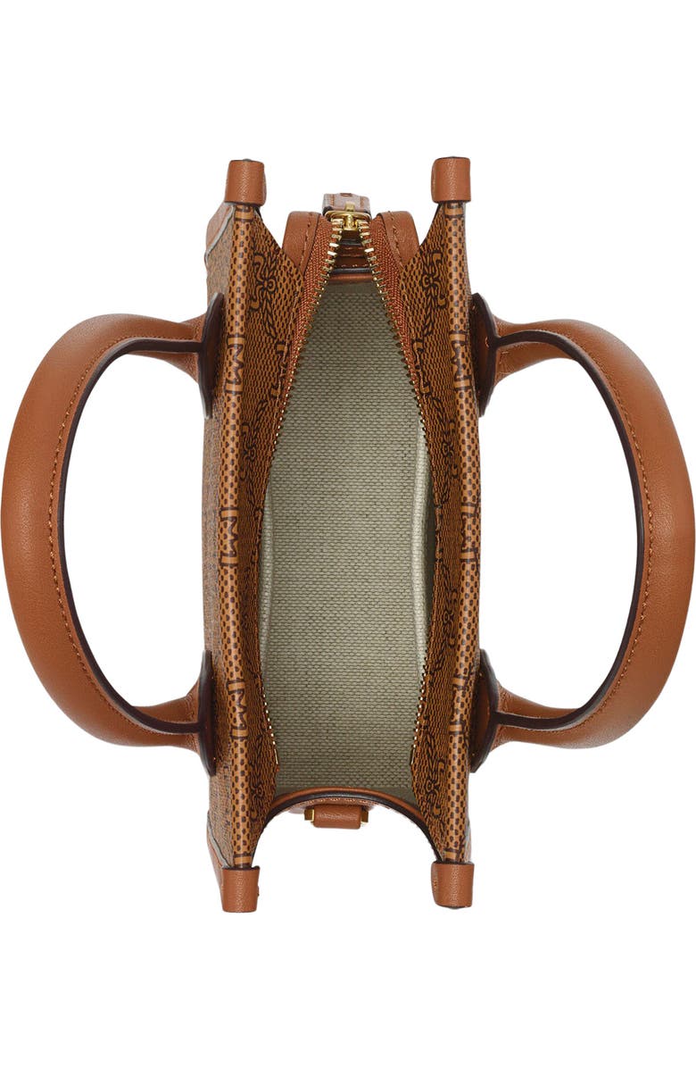 MCM Mini Himmel Lauretos Coated Canvas Crossbody Tote, Alternate, color,