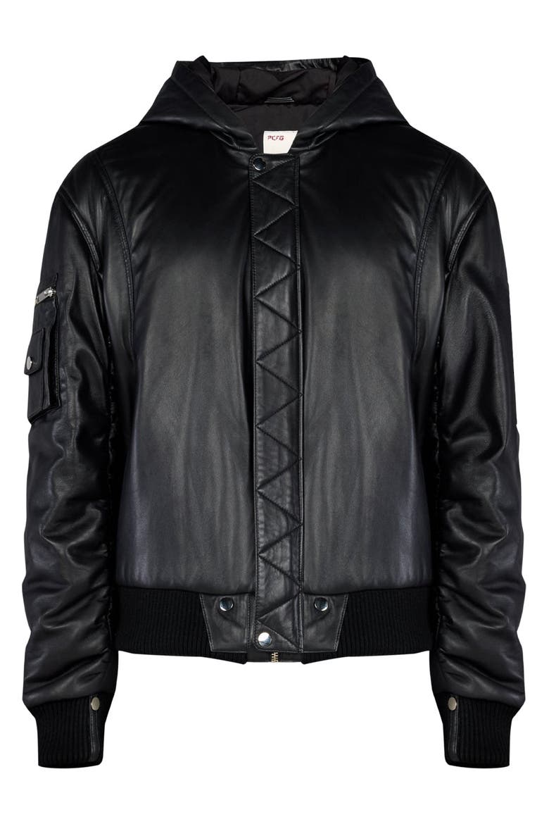 Your *Itch Bomber Leather Jacket, Alternate, color, Balck