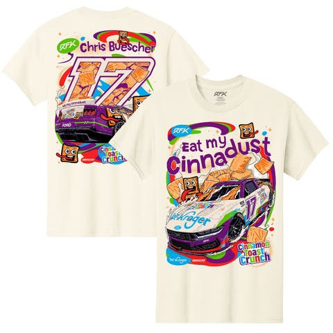 Men's Natural Chris Buescher Cinnamon Toast Crunch Car T-Shirt