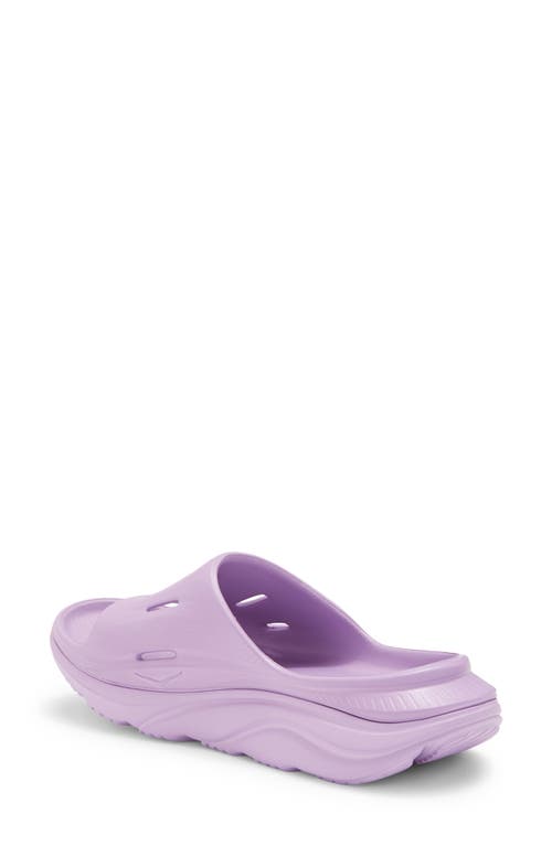 Hoka Gender Inclusive Ora Recovery Slide 3 Sandal In Violet Bloom/violet Bloom