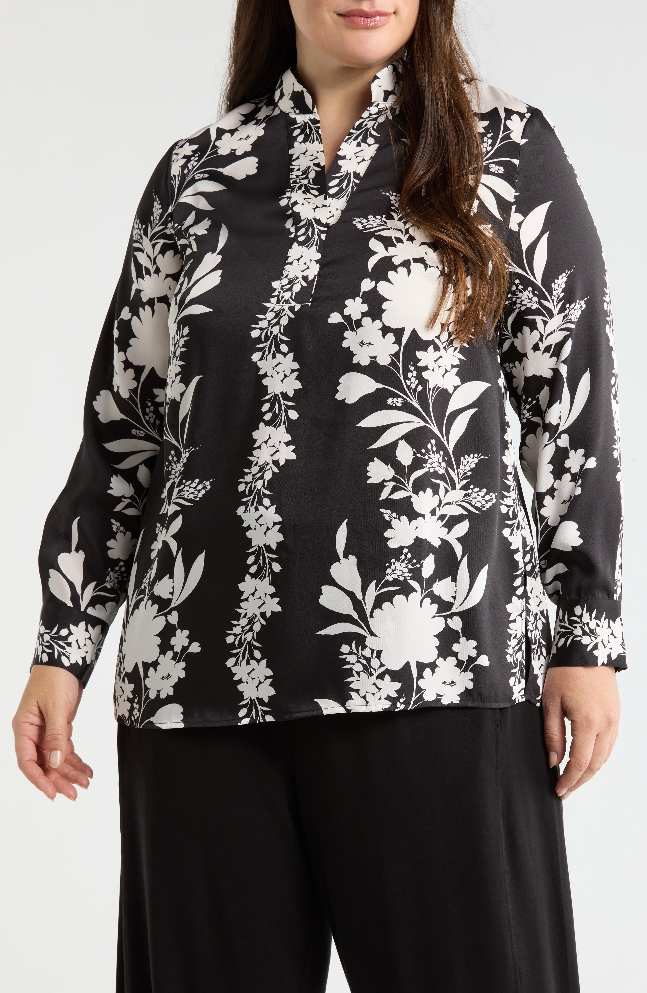 Floral Print Popover Top
