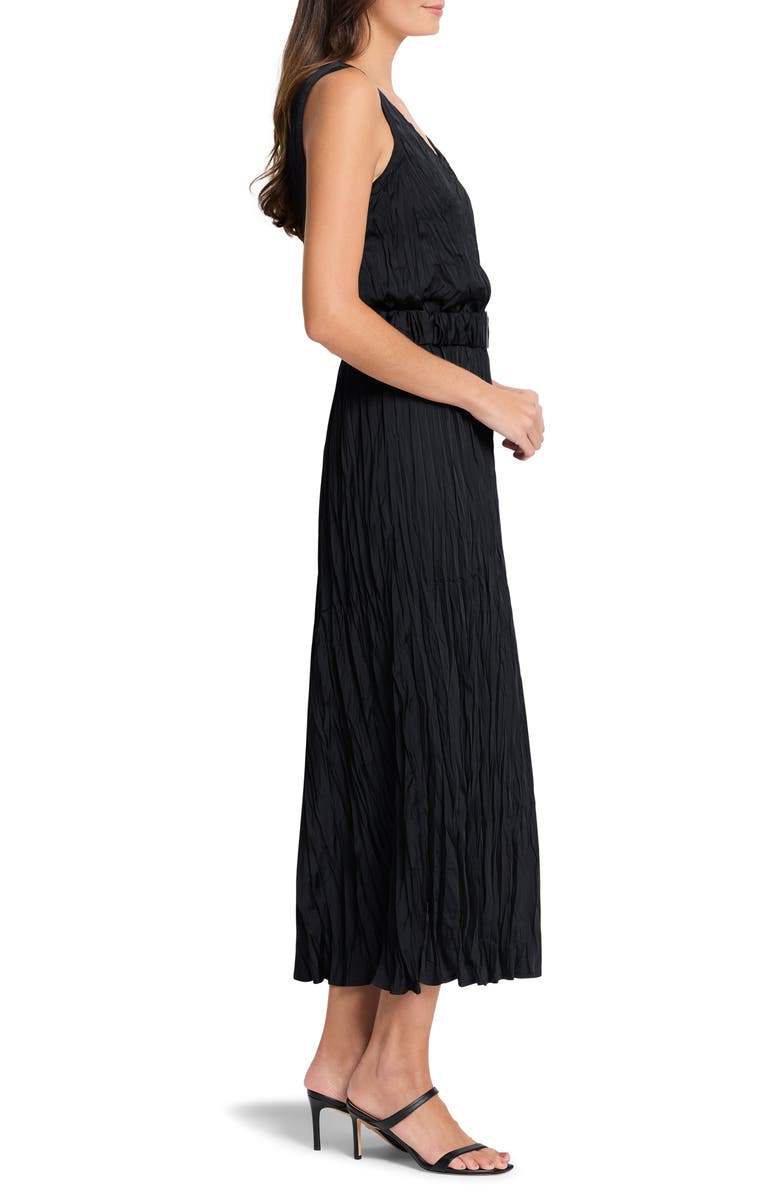 NIC+ZOE Cailin Crinkle A-Line Dress, Alternate, color, Black Onyx