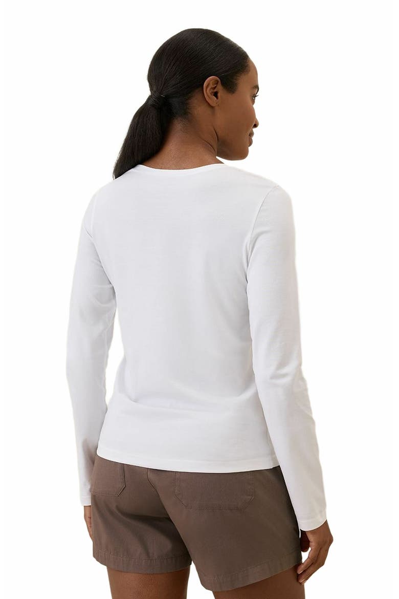 Luxe Stretch Jersey Slim Long Sleeve Tee, Alternate, color, White