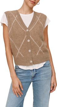 Bella Dahl Argyle Sweater Vest