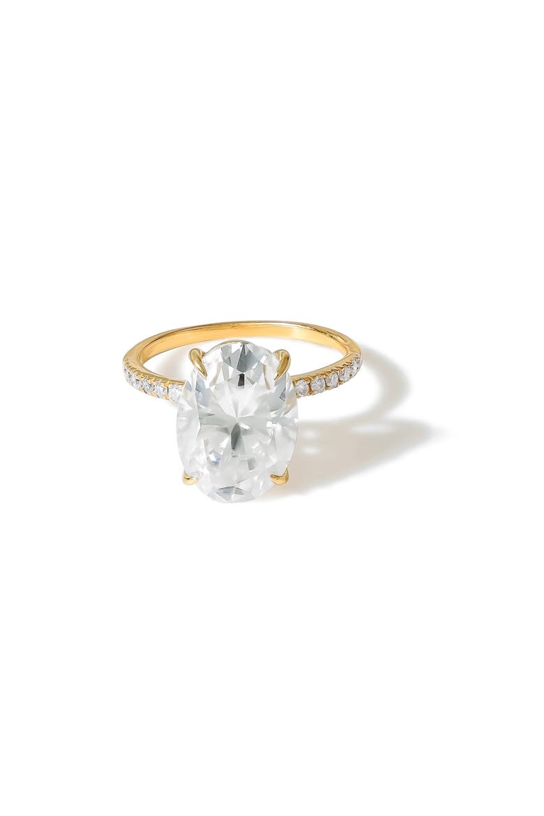 Oval Moissanite Gold over Sterling Silver Ring, Main, color, GOLD
