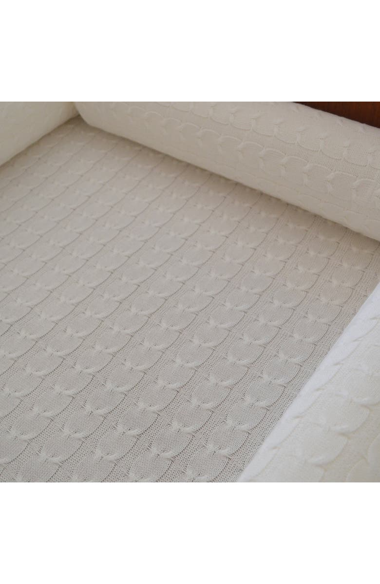 RIAN TRICOT Crib Blanket, Alternate, color, Off White