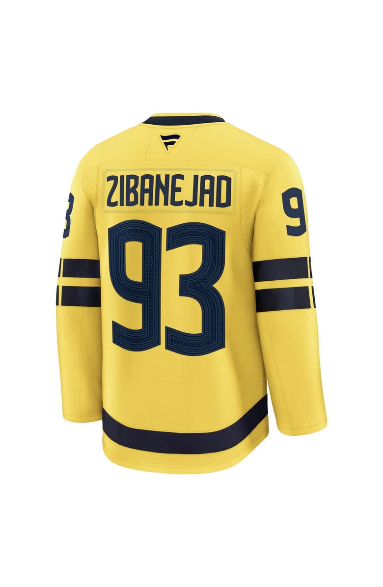 FANATICS Men's Fanatics Mika Zibanejad Yellow Sweden 2025 4 Nations Face-Off Premium Jersey, Alternate, color, 