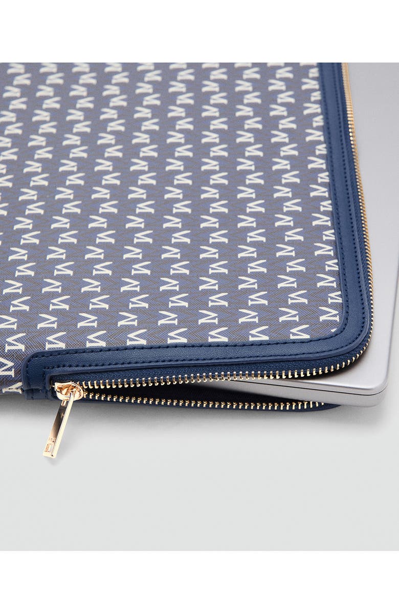 MANGO Monogram Logo Laptop Case, Alternate, color, Navy