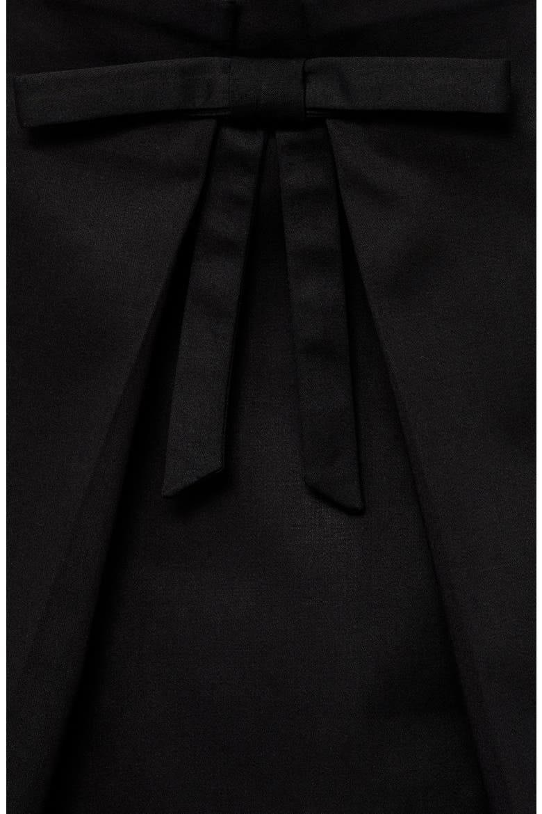 Bow Cotton Blend Miniskort, Alternate, color, BLACK