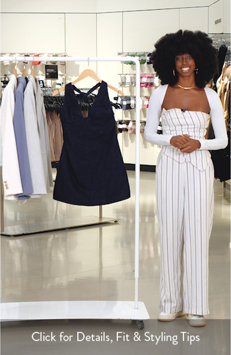 Trevi Denim Halter Minidress, sales video thumbnail