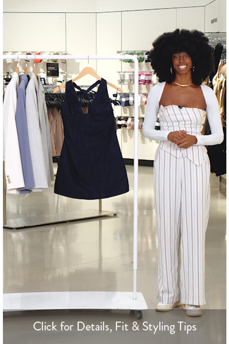 Trevi Denim Halter Minidress video