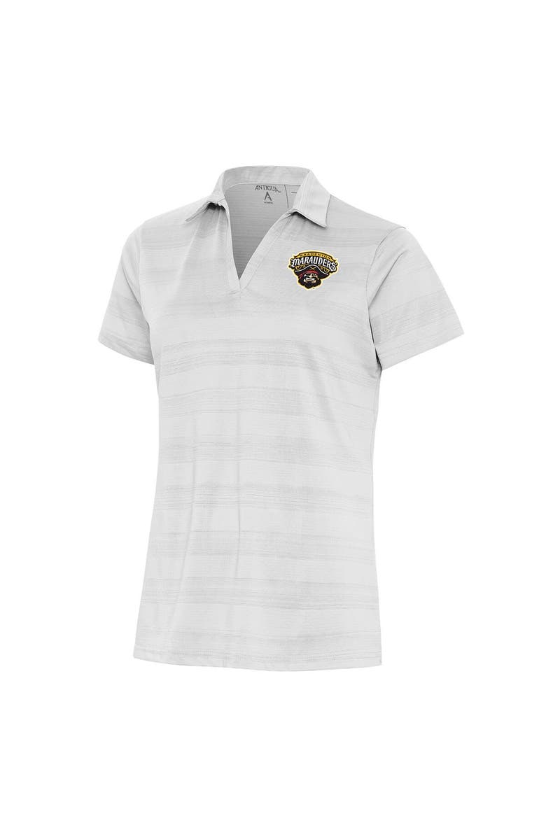 ANTIGUA Women's Antigua White Bradenton Marauders Compass Polo, Main, color, 