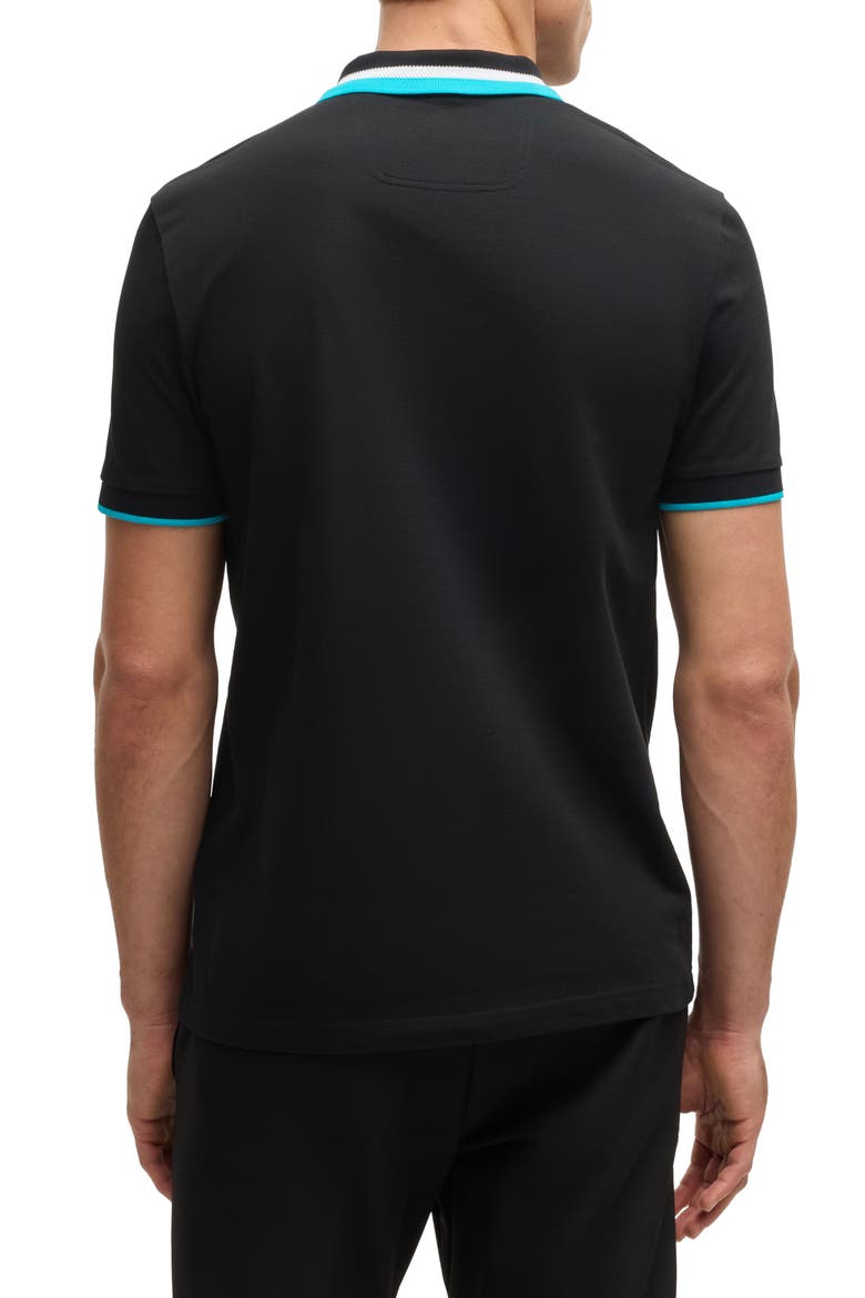 Paddy Tipped Cotton Polo, Alternate, color, BLACK