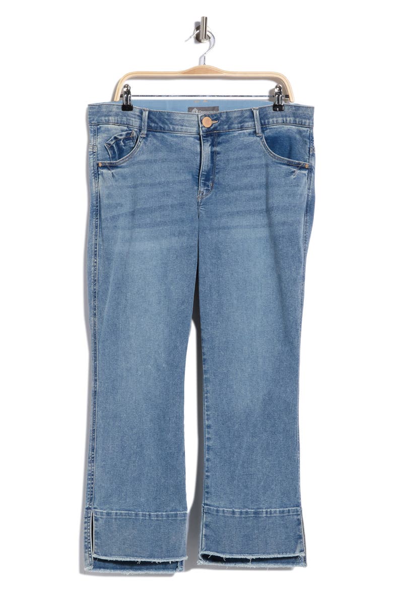 Kick Flare Step Hem Jeans, Main, color, MID BLUE ARTISINAL