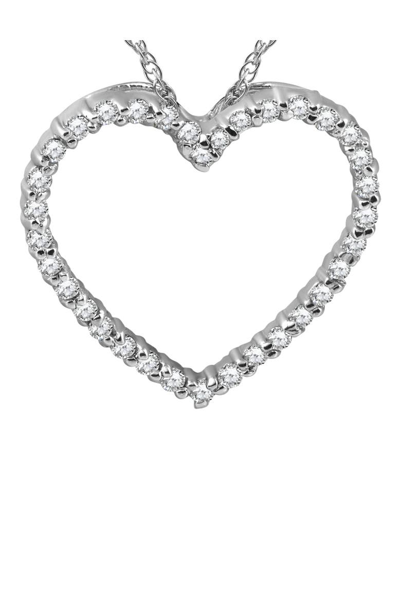 Bliss Diamond 10K Gold 1/2ct Lab Grown Diamond Heart Pendant 18" Necklace, Main, color, 