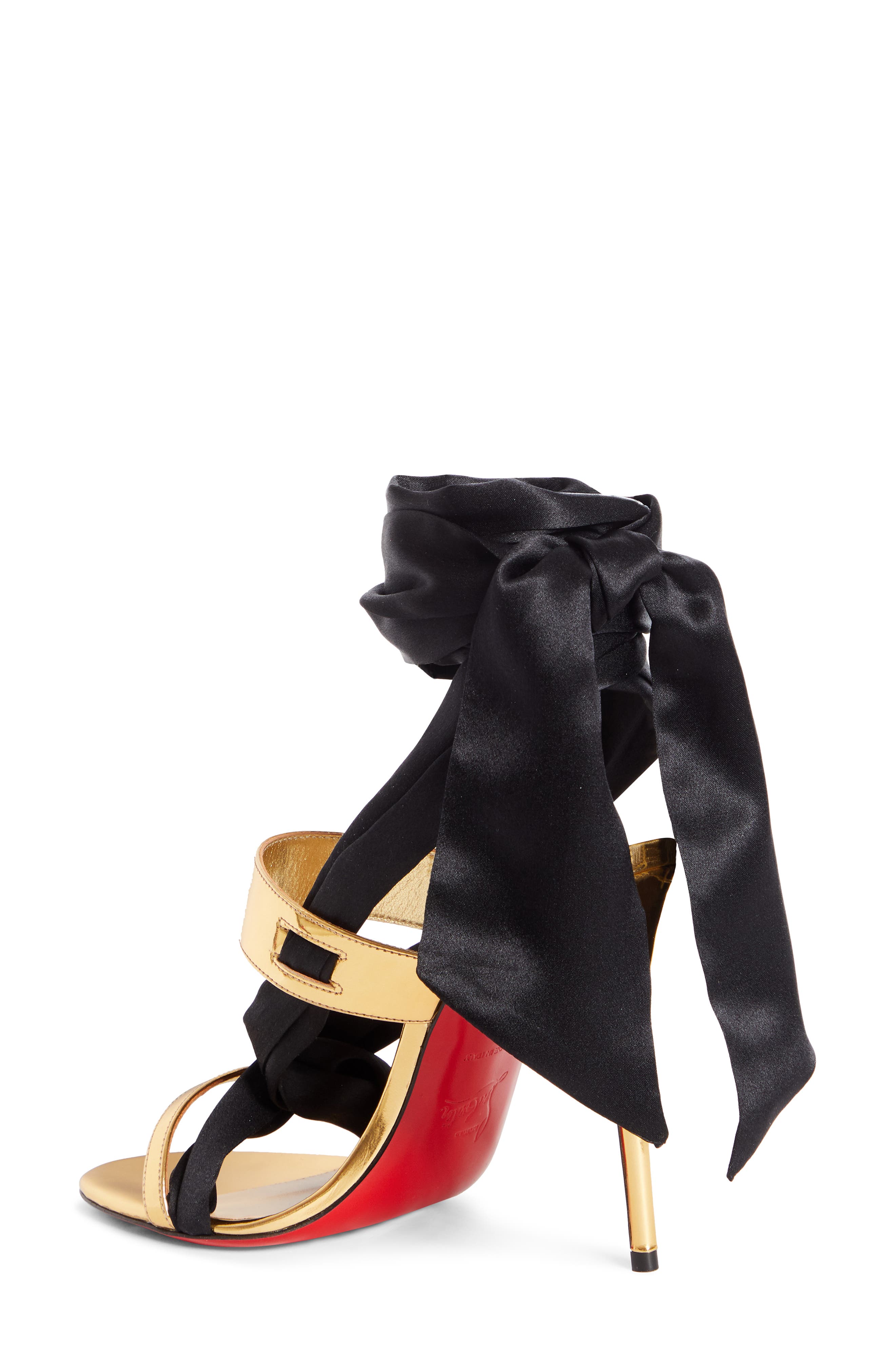 Christian Louboutin Foulard Cheville Tie Up Sandal, Alternate, color, 