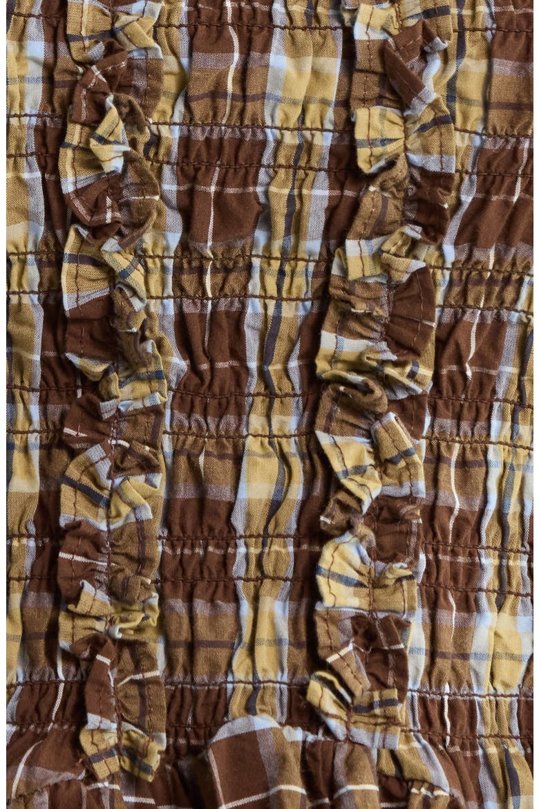 Raphi Check Organic Cotton Top, Alternate, color, COCOA