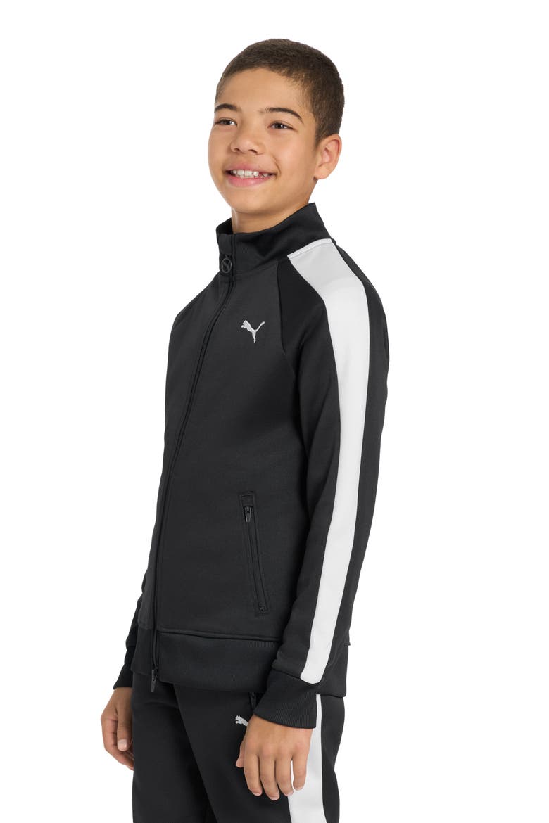 Kids' T7 Foundations Piqué Track Jacket, Alternate, color, BLACK