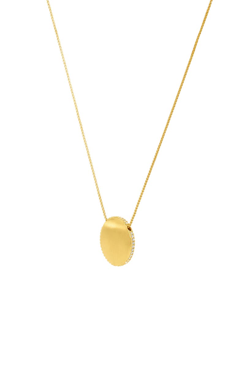 Dean Davidson White Topaz Petite Pavé Pendant Necklace, Alternate, color, White Topaz/ Gold