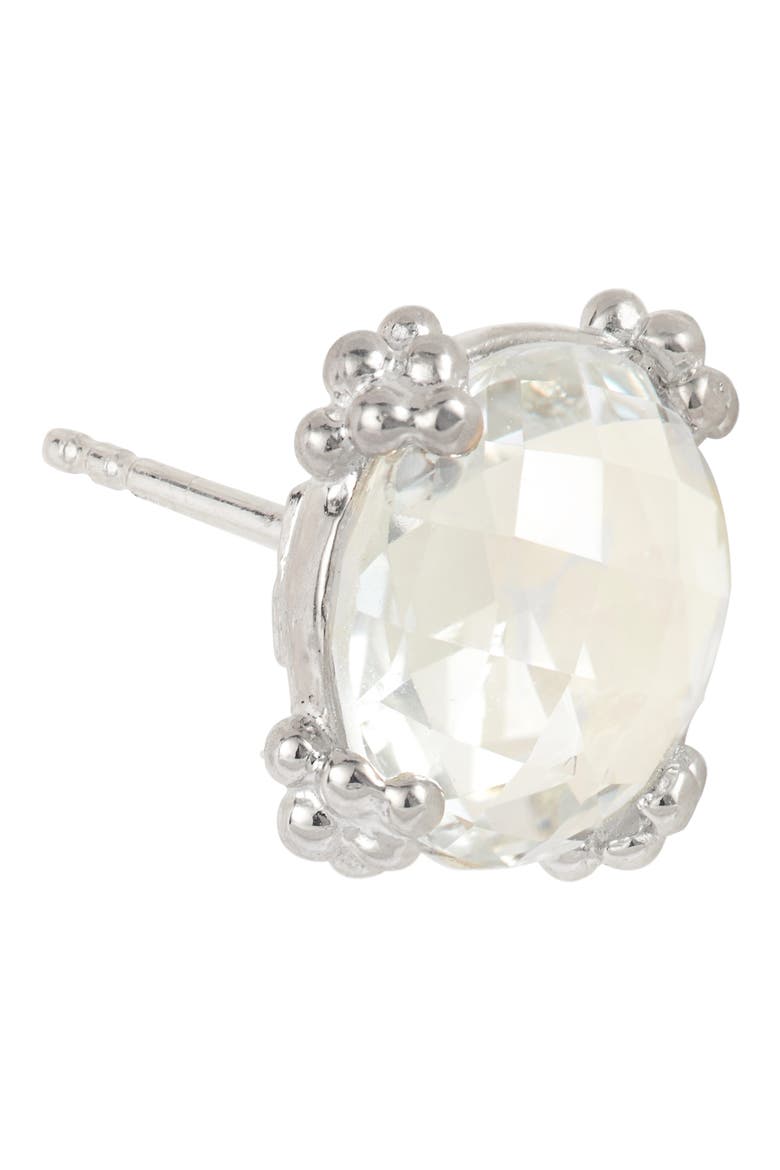 Cluster Topaz Stud Earrings, Alternate, color, WHITE TOPAZ