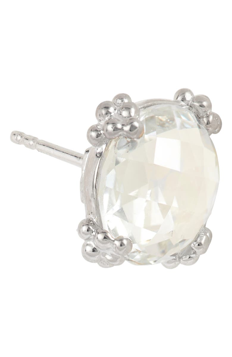 Anzie Cluster Topaz Stud Earrings, Alternate, color, White Topaz