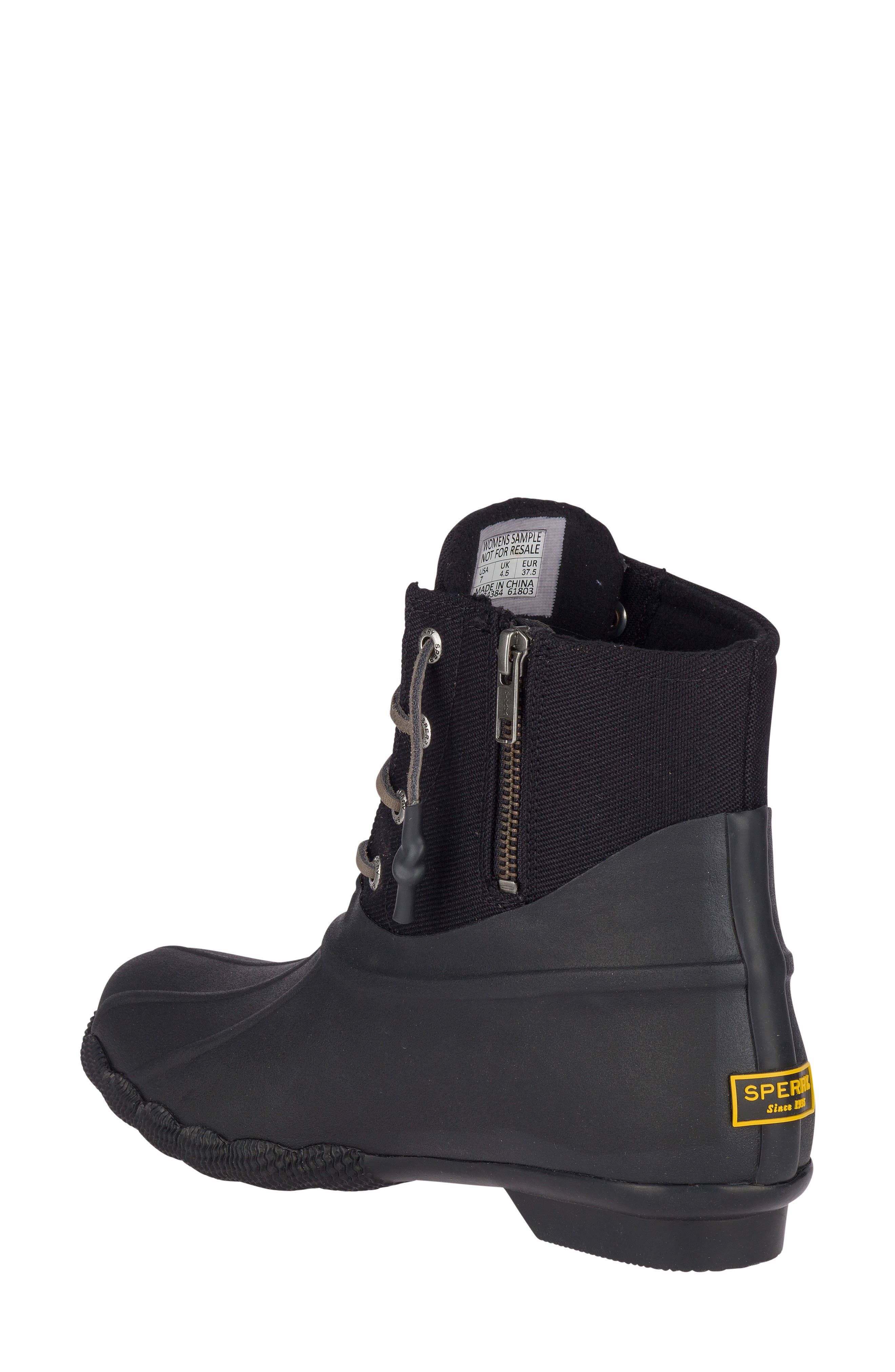 Saltwater Waterproof Rain Boot, Alternate, color, BLACK