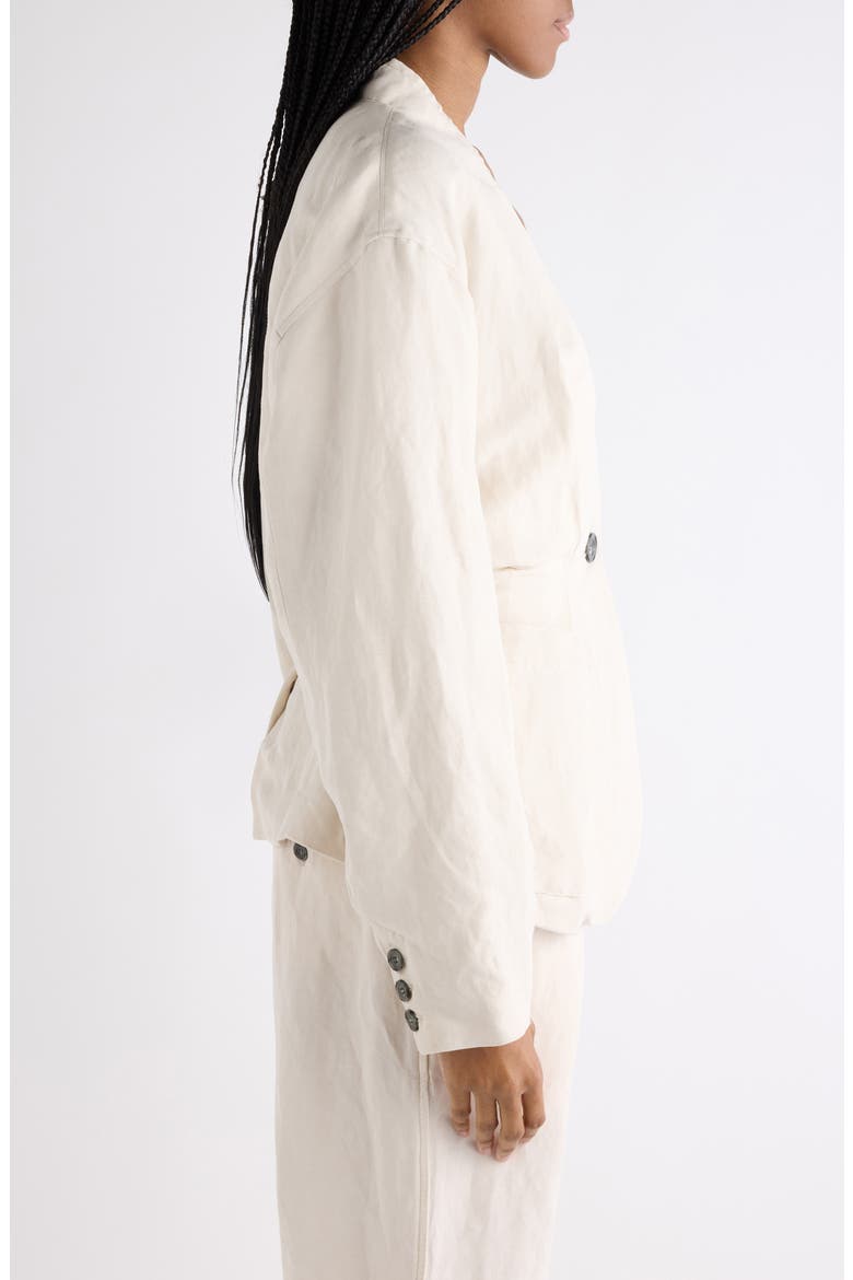 Soraya Linen & Silk Jacket, Alternate, color, ECRU