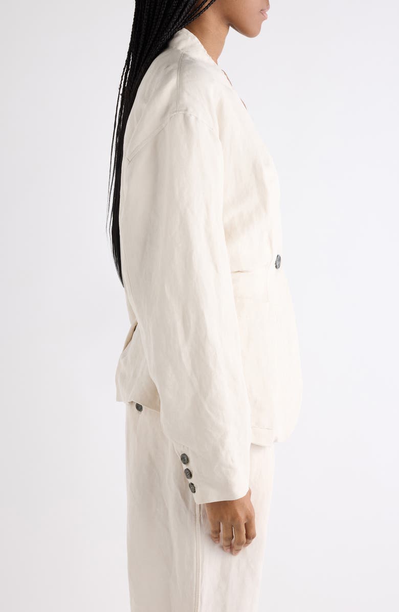 Isabel Marant Soraya Linen & Silk Jacket, Alternate, color, Ecru