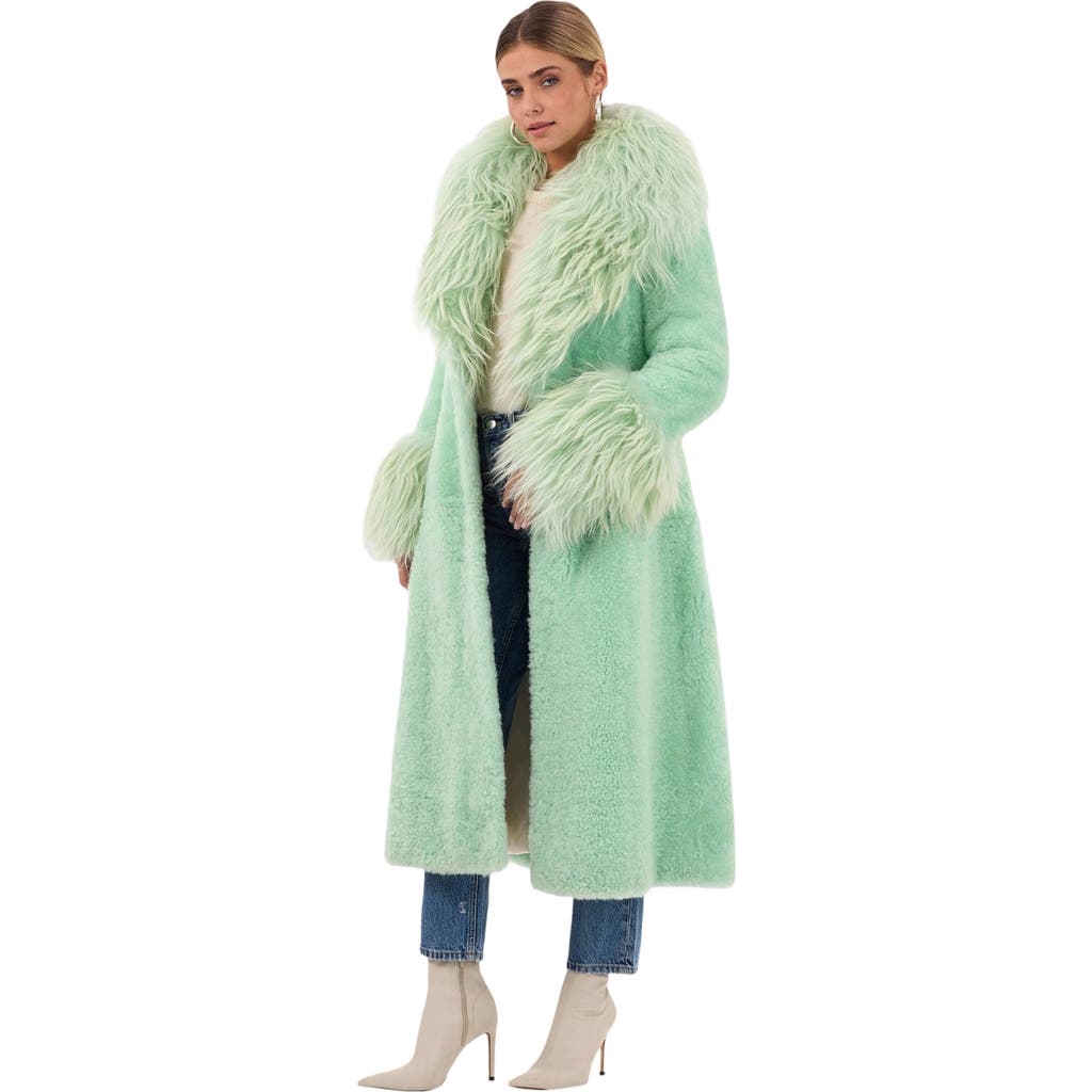 GORSKI Cashmere Goat Coat in Pastel Green  product