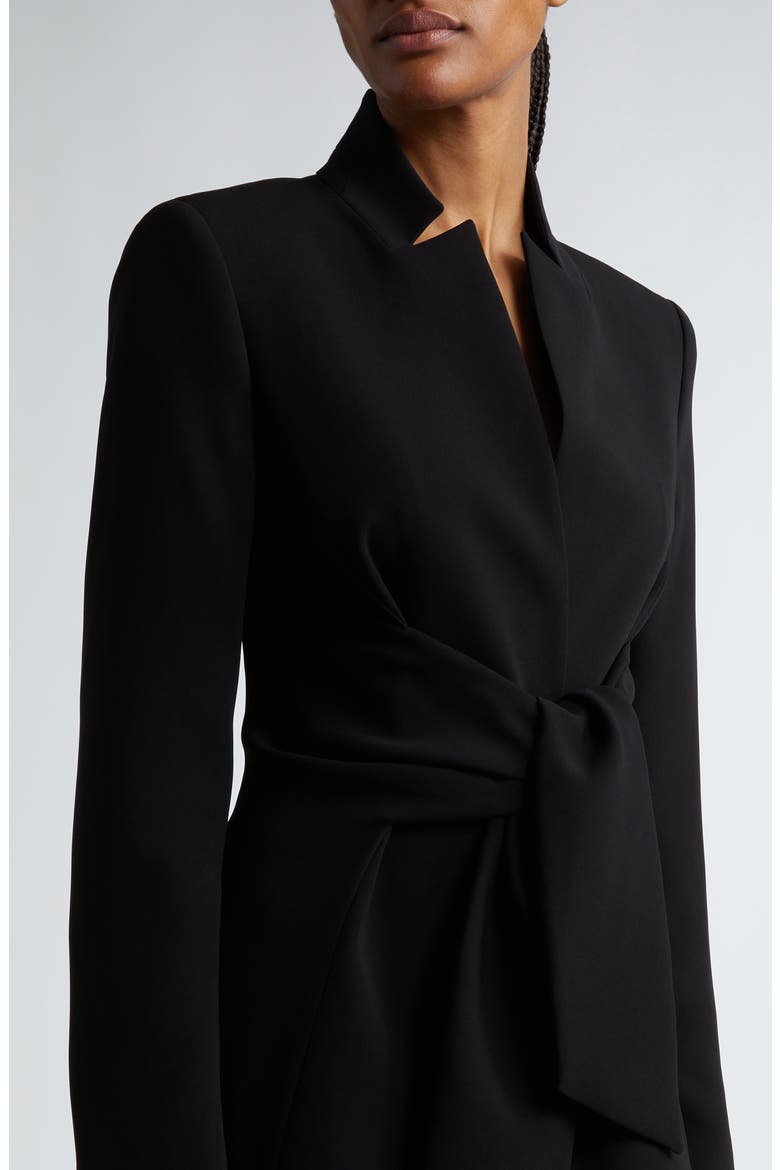 Seggio Tie Front Crepe Blazer, Alternate, color, BLACK