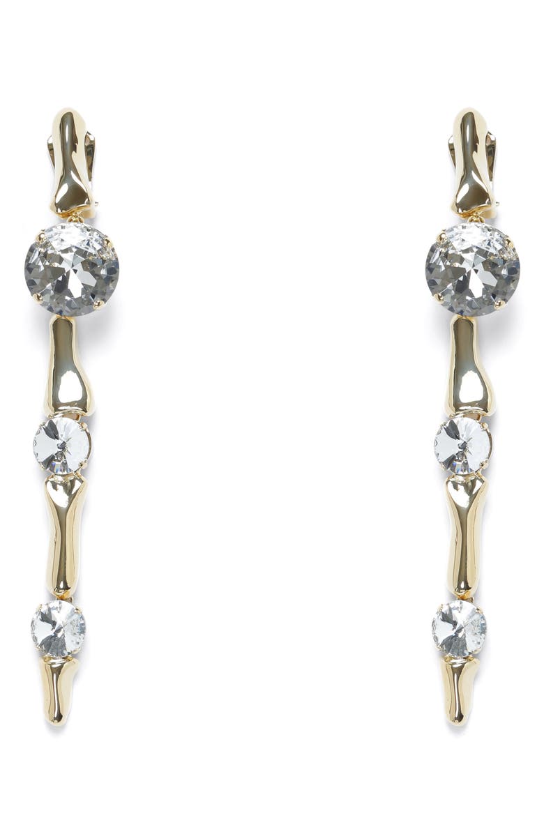 Area Bone Crystal Drop Earrings, Main, color,