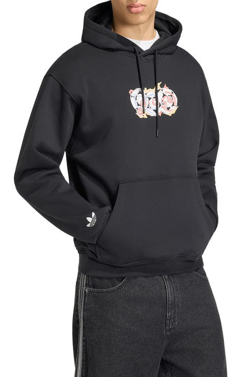 Anime Soccer Cotton Blend Graphic Hoodie