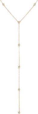 BY ADINA EDEN CZ Multil Bezel Station Lariat Necklace