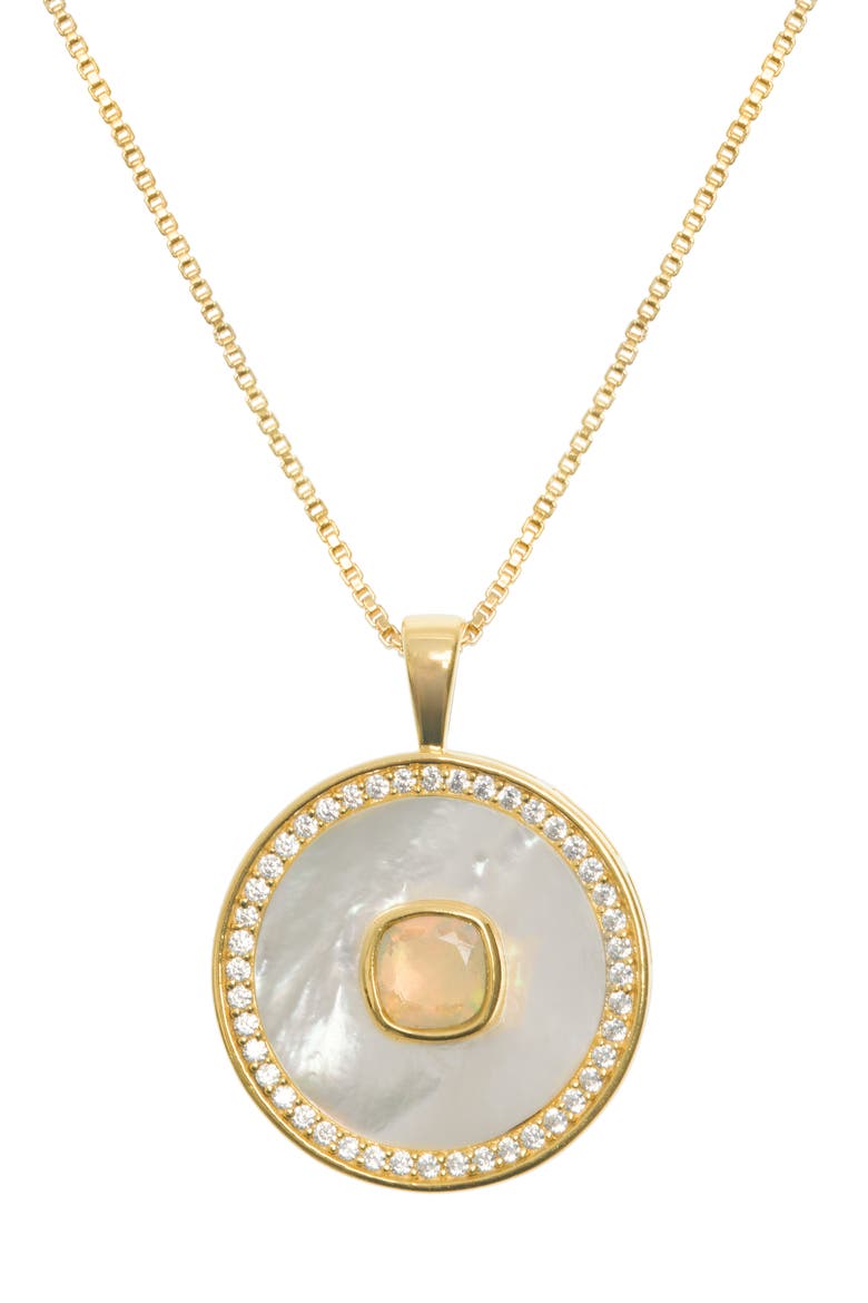 Opal Mother Of Pearl Necklace, Main, color, Opal