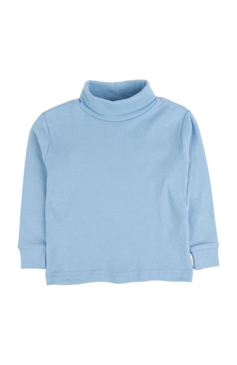 Kids Long Sleeve Cotton Turtleneck Shirt (Toddler, Little Kid & Big Kid)