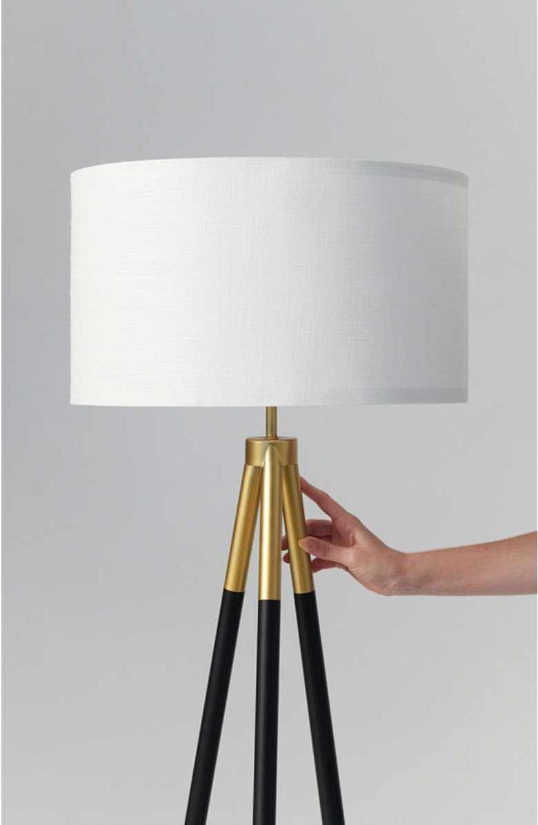 Brightech Levi 61" Modern LED Floor Lamp with Gold Accent, Bulb Included, Alternate, color, Classic Black