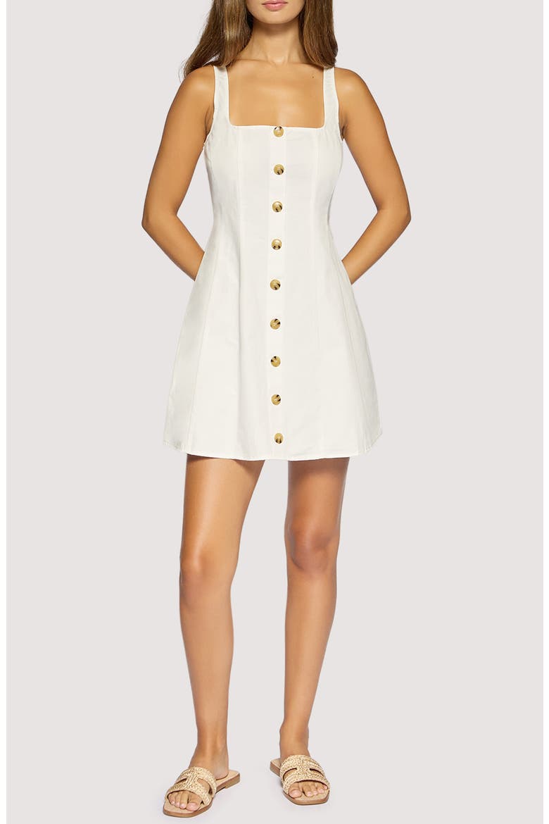 Ravello Fit & Flare Minidress, Main, color, OFF WHITE