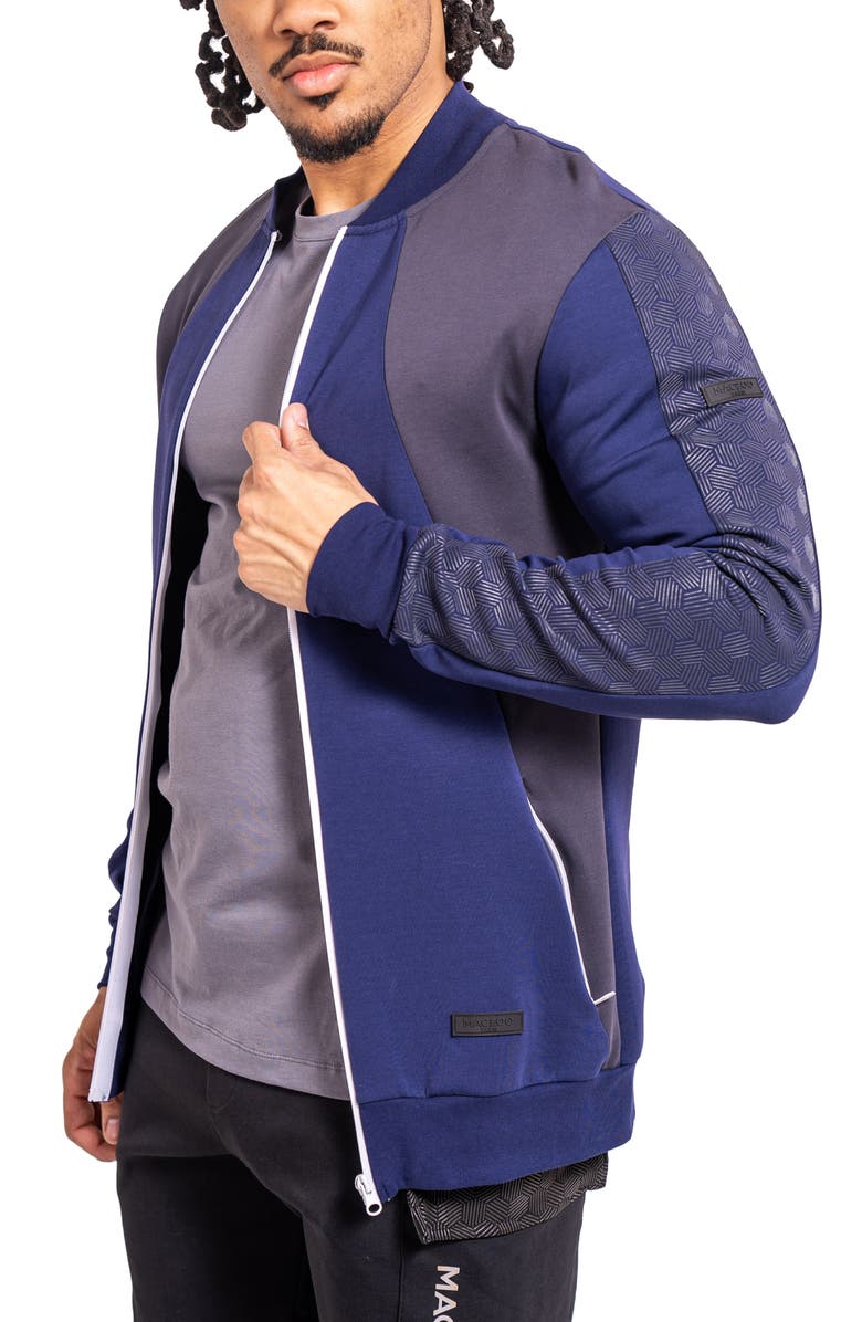 Maceoo Resistance64 Blue Zip-Up Jacket, Alternate, color, Blue